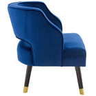 Modway Traipse Button Tufted Open Back Performance Velvet Armchair - Navy-Splayed Wooden Legs