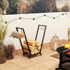 Outsunny 31" Firewood Rack Outdoor - Heavy Duty Metal Log Rack-Powder-coated steel frame that's suitable for indoors and light outdoors