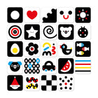 Banana Panda High Contrast Baby Card Set-Food packaging grade inks: safe for little ones