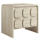 Modway Toscana 2-Drawer Nightstand - Travertine-Versatile End Table With Storage