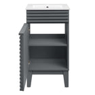 Modway Render 18" Bathroom Vanity Cabinet - Grey/White-8