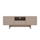Manhattan Comfort Ella 59.1" Modern TV Stand - Mocha-Modern TV Stand for Living Room Use