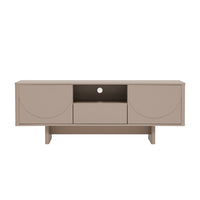 Manhattan Comfort Ella 59.1" Modern TV Stand - Mocha-Modern TV Stand for Living Room Use