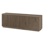 Hudson&Canal Hanson TV Stand for TV's up to 75" - Antiqued Grey Oak-The top has a weight capacity of 75lbs, lower shelves can hold 25lbs each