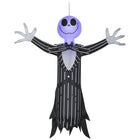 GEMMY Airblown Inflatable Halloween Hanging Jack Skellington with Blinking Lights  - 48"-Hangs from your roof or eaves