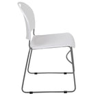 Flash Furniture HERCULES Series Ultra-Compact Stack Chair with Silver Powder Coated Frame - White-880 lb. Weight Capacity