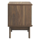 Modway Envision 2-Drawer Nightstand - Walnut White-Durable Particleboard Construction