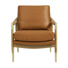 Modway Langford Vegan Leather Accent Armchair - Tan Walnut-8