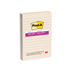 Post-it Super Sticky Notes - Neutrality Collection - 4" x 6"-The pack includes 3 pads of 4 x 6 in. lined sticky notes, with 90 sheets per pad; in the calming colours of Biscuit, Sand Dune, and Cloud Dancer