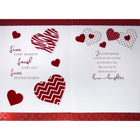 Rosedale Gold Valentine's Day Greeting Cards & Envelopes - 5-1/2" x 8" - Heart Patterns - 6 Pack-Printed on premium uncoated paper