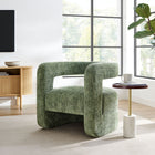 Modway Jaylin Upholstered Chenille Accent Chair - Basil-Dense Foam Padding