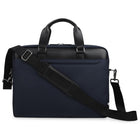 Bugatti Hudson Briefcase for Laptops up to 15.6" - Navy-Made of polyester with vegan leather trims 
