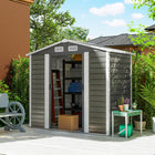 Outsunny 7' x 4' Outdoor Storage Shed-All-weather galvanised steel frame for year-round protection
