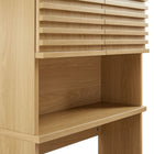 Modway Render Over the Toilet Bathroom Storage Cabinet - Oak-Wood Grain Laminate