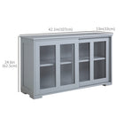 HOMCOM 42" L Stackable Sideboard - Light Grey-This kitchen cabinet features an interior adjustable shelf
