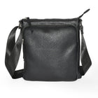 Nicci Ladies Crossbody Bag with Front Zipper Pocket - Black-Top zipper entry
