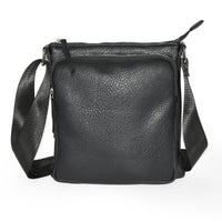 Nicci Ladies Crossbody Bag with Front Zipper Pocket - Black-Top zipper entry