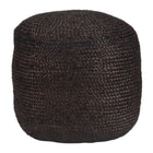 Zuo Lillian Ottoman - Black-Braided jute leg