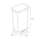 Curver Deco Bin - 50L - Black/Silver-Contributes to the overall design of your kitchen, office or bathroom