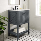 Modway Steam 23" Bathroom Vanity Cabinet - Grey-Soft-Close Doors