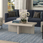 Hudson&Canal Elna 44"W Rectangular Coffee Table - Alder White-Clean with a soft, dry cloth and no harsh chemicals or abrasive cleaning materials