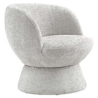 Modway Vesta Chenille Fabric Upholstered Swivel Chair - Dove Grey-Barrel Accent Chair