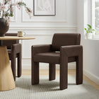 Modway Daven Vegan Leather Dining Armchair - Espresso-High-Density Foam Cushion