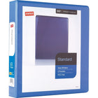 Staples Standard View Binder with D-Rings - 1 1/2" - Periwinkle-Slant rings have a high page capacity compared to same size round rings