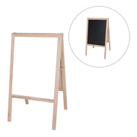 Crestline Natural White Dry-Erase/Black Chalkboard Marquee Easel - 42" x 24"-Easels are ideal for announcements, sales & specials, menus, and much more
