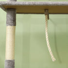 PawHut 53" Cat Tree Tower with Scratching Posts, Condo and Beds - Light Grey-Colour: Light Grey, Cream White 