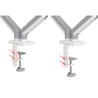 Uplite Dual Monitor Mount - Height Adjustable - Gas Spring Arm for 15"- 32" Screen-Mounts to the back of your desk (up to 2.7” thick) via a heavy-duty C-clamp