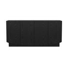 Manhattan Comfort Ardea 60" Contemporary 4-Door Sideboard - Black-Wood Grain Laminate Finish: Warm, natural wood look with a durable, easy-to-clean surface