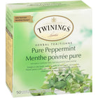 Twinings of London Pure Peppermint Enveloped Tea Bag - 50 Pack-Serving Size: 100g
