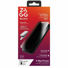 ZAGG InvisibleShield Glass XTR 4-Way Privacy Screen Protector for iPhone 17 Air-Clean, Smudge-free Screen: The ClearPrint  surface treatment disperses the oil from your fingertips, making fingerprint smudges nearly invisible when your screen is turned on