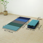 Soozier 6 ft Folding Gymnastics Mat with Carry Handles - Mixed Colour-Versatile 72.8" x 30.7" thick yoga mat supports various exercises and relaxation 