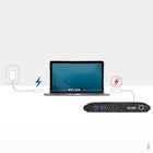 Plugable Displaylink USB 3.0 Dual Monitor Horizontal Laptop Docking Station-Compatibility—Laptop docking station compatible with Windows 11, 10, 8.x, 7, macOS 10.14+, and ChromeOS 100.x or later. Plug and play driver installation via Windows Update; manual driver installation on macOS. Dock does not charge host PC
