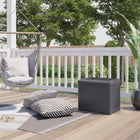 Suncast Small Deck Box with Storage Seat - 22 Gal. - Cyberspace-Great for storing cushions, yard supplies or winter accessories.