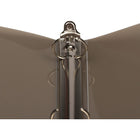 JAM Paper Plastic 0.75" 3-Ring Binder - Smoke Grey-Wide front and back binder panels fully cover standard dividers and sheet protectors. Our 3 metal ring binders have 2 buttons for easy opening and closing, and a convenient pocket on the inside flap.