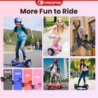 Gyrocopters PRIME Hoverboard for Kids - 15 km/h Speed ​​ - 300 W - 6.5" - LED Wheels - Bluetooth Speaker - Red-6.5" Fat Off Road Tires