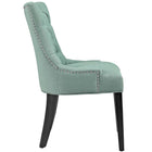 Modway Regent Fabric Dining Side Chair - Laguna - 2 Pack-Studded Nailhead Trim