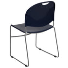 Flash Furniture HERCULES Series Navy Ultra-Compact Stack Chair with Silver Powder Coated Frame-Stack Quantity: 35