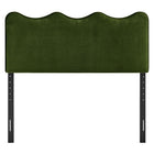 Modway Athena Stain-Resistant Performance Velvet Full Size Headboard - Moss Green-Seven Adjustable Mounting Positions
