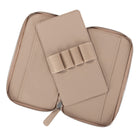 Gry Mattr Vegan Leather Pen Pouch - 8.25" × 4.5" - Pink-Elastic loops inside hold multiple pens or accessories