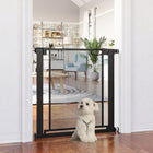 PawHut 29.5"-32.3" Metal Pet Gate with Auto Closing Door & Double Locking-Door automatically closes when open at less than 90 ° (it will not close when open at less than 15 °)