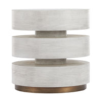 Zuo Laha Side Table - Oak White-Wood Veneer MDF round shape tabletop