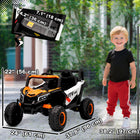 Qaba 12V Battery Powered Electric UTV with Slow Start - Orange-Slow start function and seatbelt prevent sudden jerks for a much safer ride 