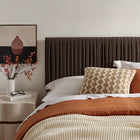 Modway Eloise Stain-Resistant Performance Velvet Full Headboard - Chocolate Brown-Dense Foam Padding