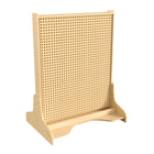 Flash Furniture Bright Beginnings Commercial Grade Natural Finish Wooden Double Sided Freestanding STEAM Wall Base w/ Peg Panels-Natural Wooden Finish with Plastic Dual Sided Peg Boards
