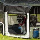 PawHut Octagon Fabric Foldable Pet Playpen - M-2 Zipped roll up doors for convenient access