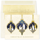 JAM Paper Christmas Cards & Matching Envelopes Set - 7-6/7" x 5-5/8" - Christmas Blessings Ornaments - 18 Pack-Christmas Blessings Ornaments Design